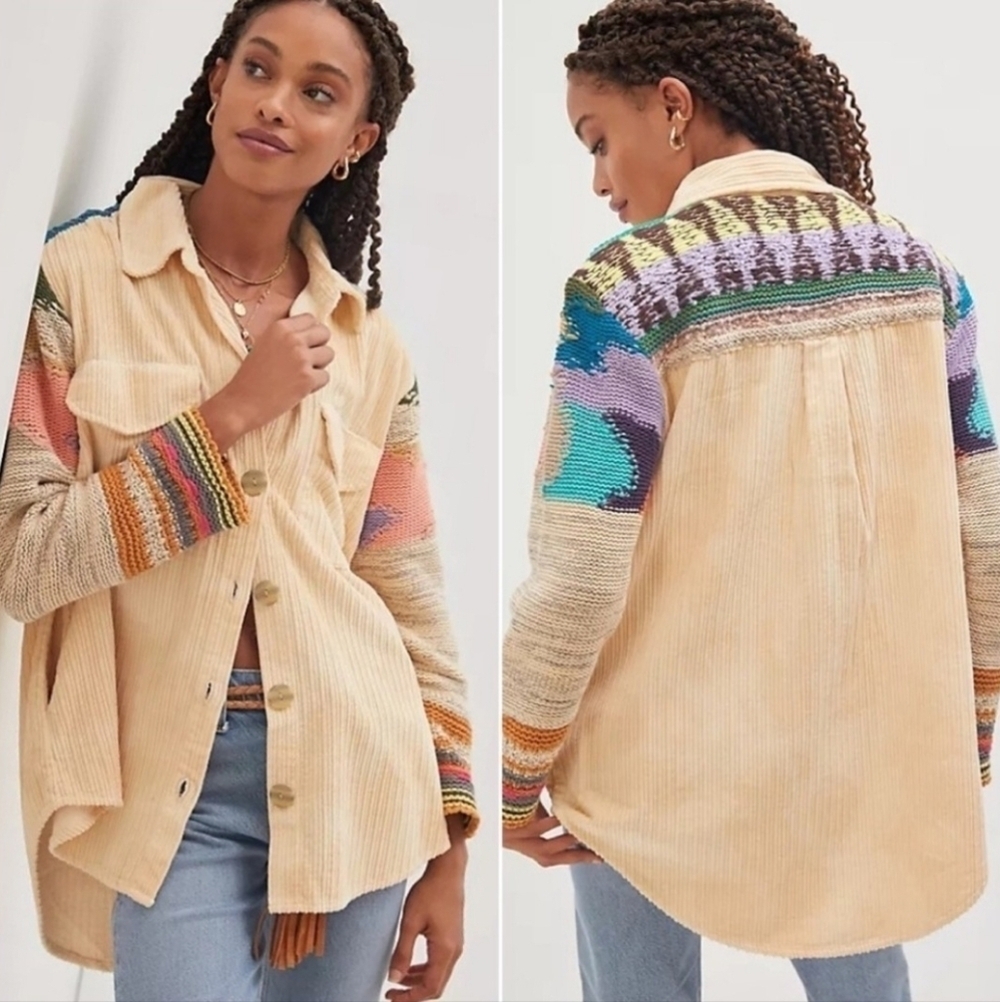 Anthropologie Pilcro Easygoing Corduroy Shirt Jacket. - Picture 2 of 16
